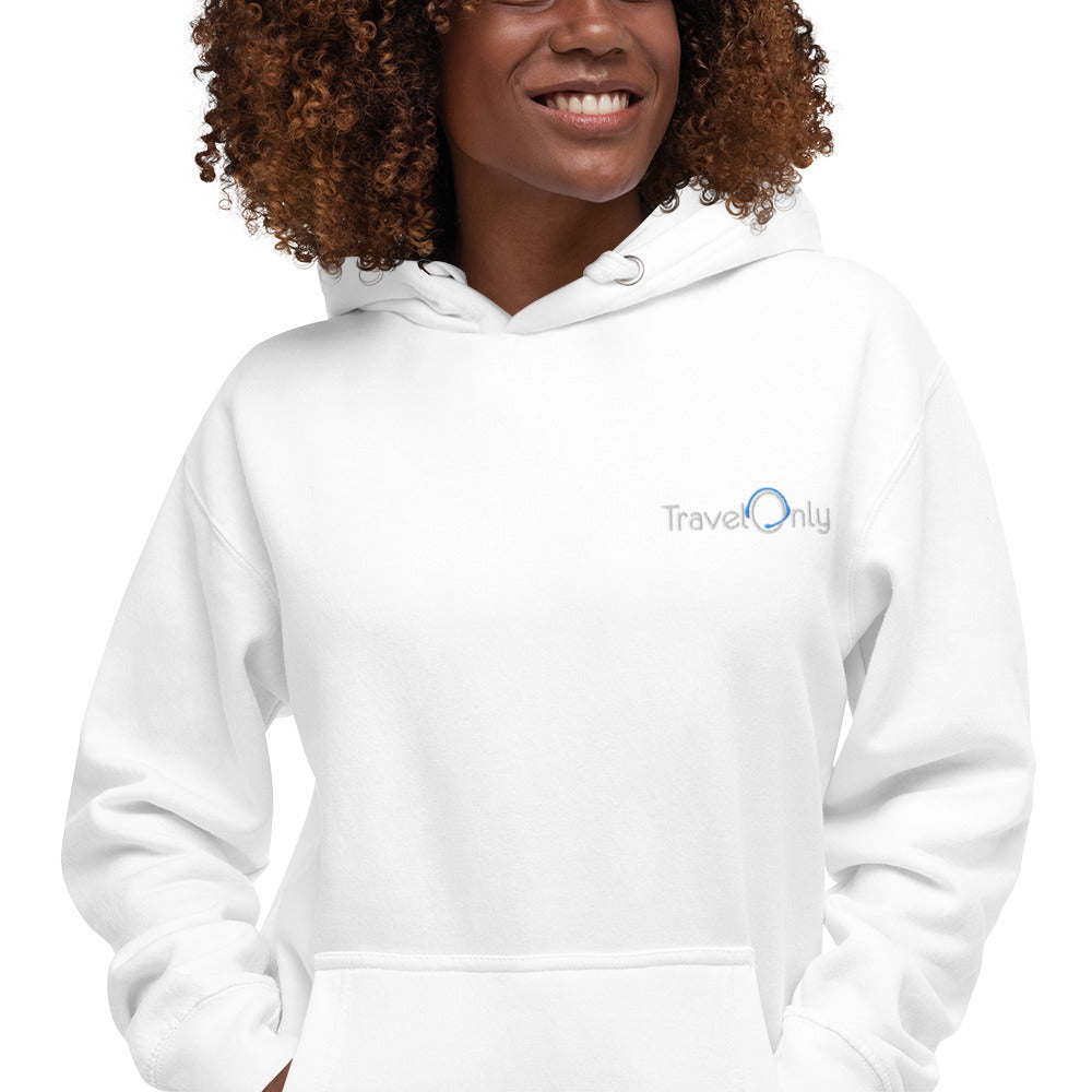 Premium Women’s Hoodie Crewneck (TravelOnly White Logo)