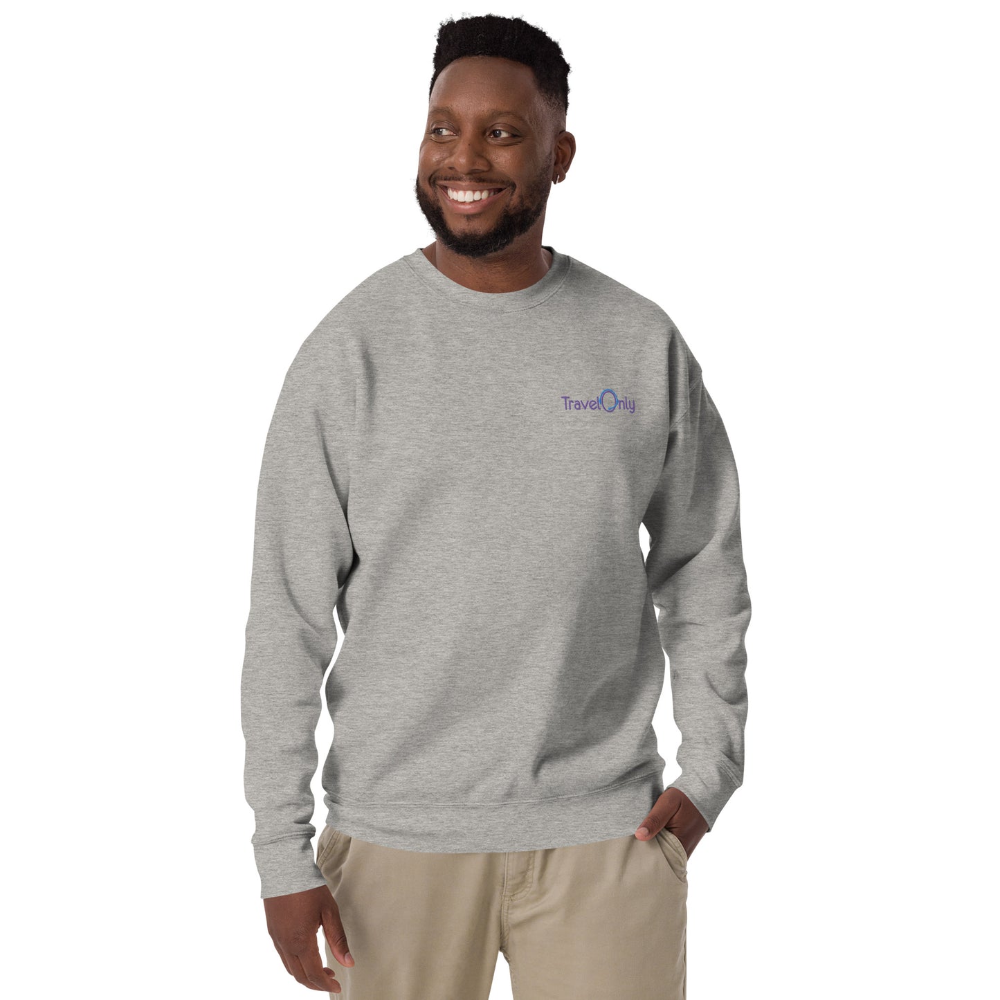 Premium Unisex Crewneck (TravelOnly Purple Logo)