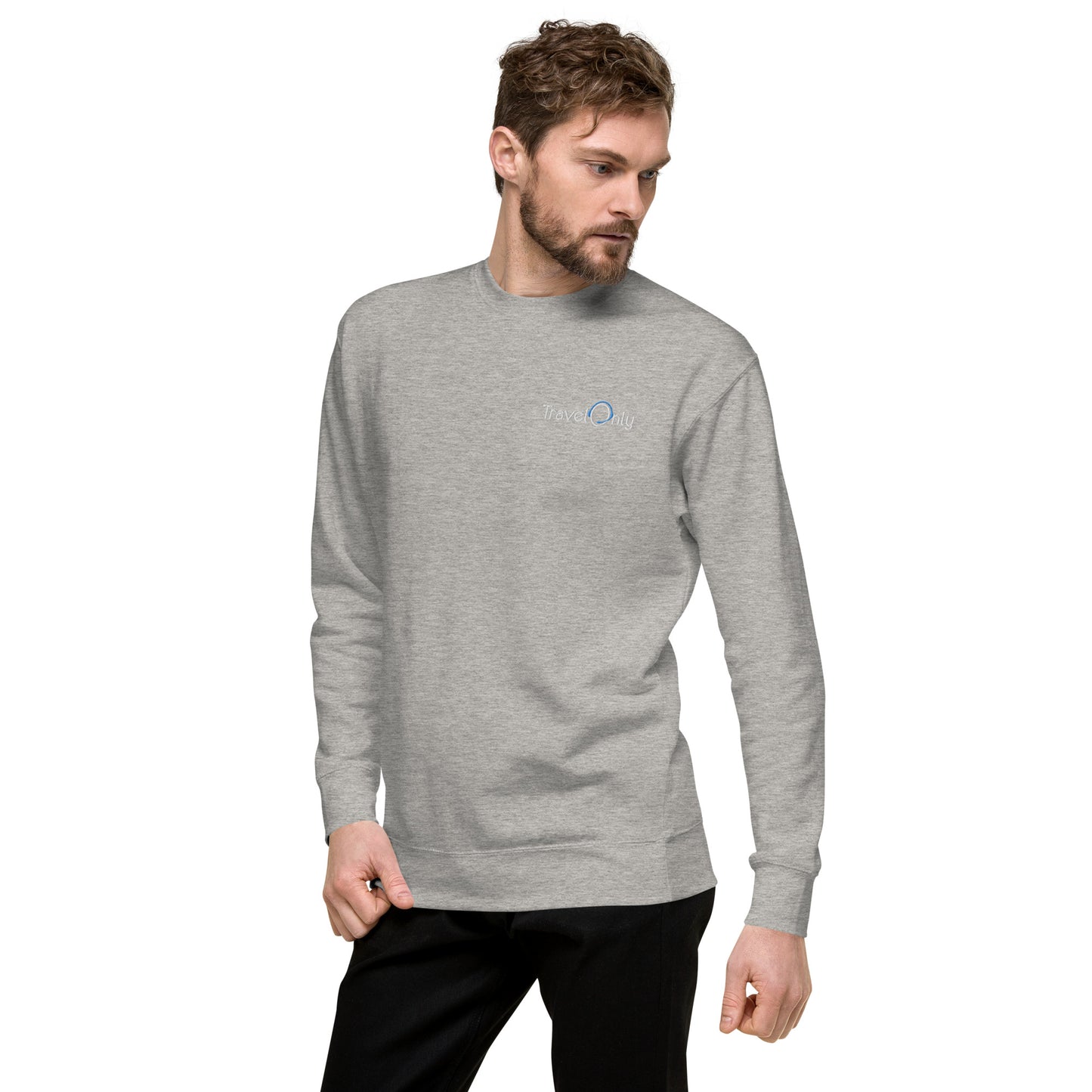 Premium Unisex Crewneck (TravelOnly White Logo)