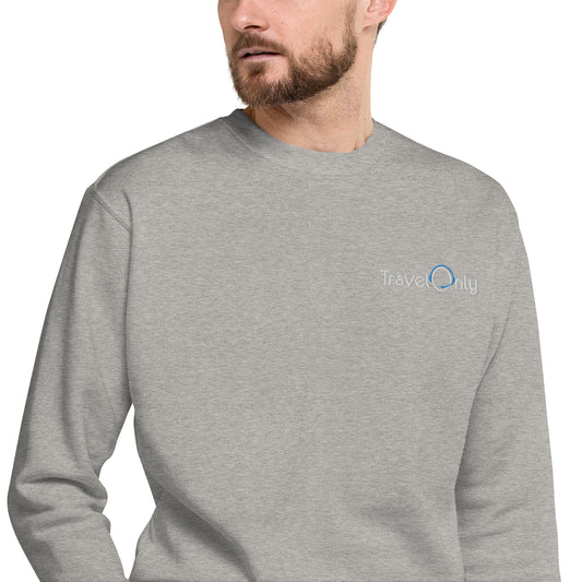 Premium Unisex Crewneck (TravelOnly White Logo)