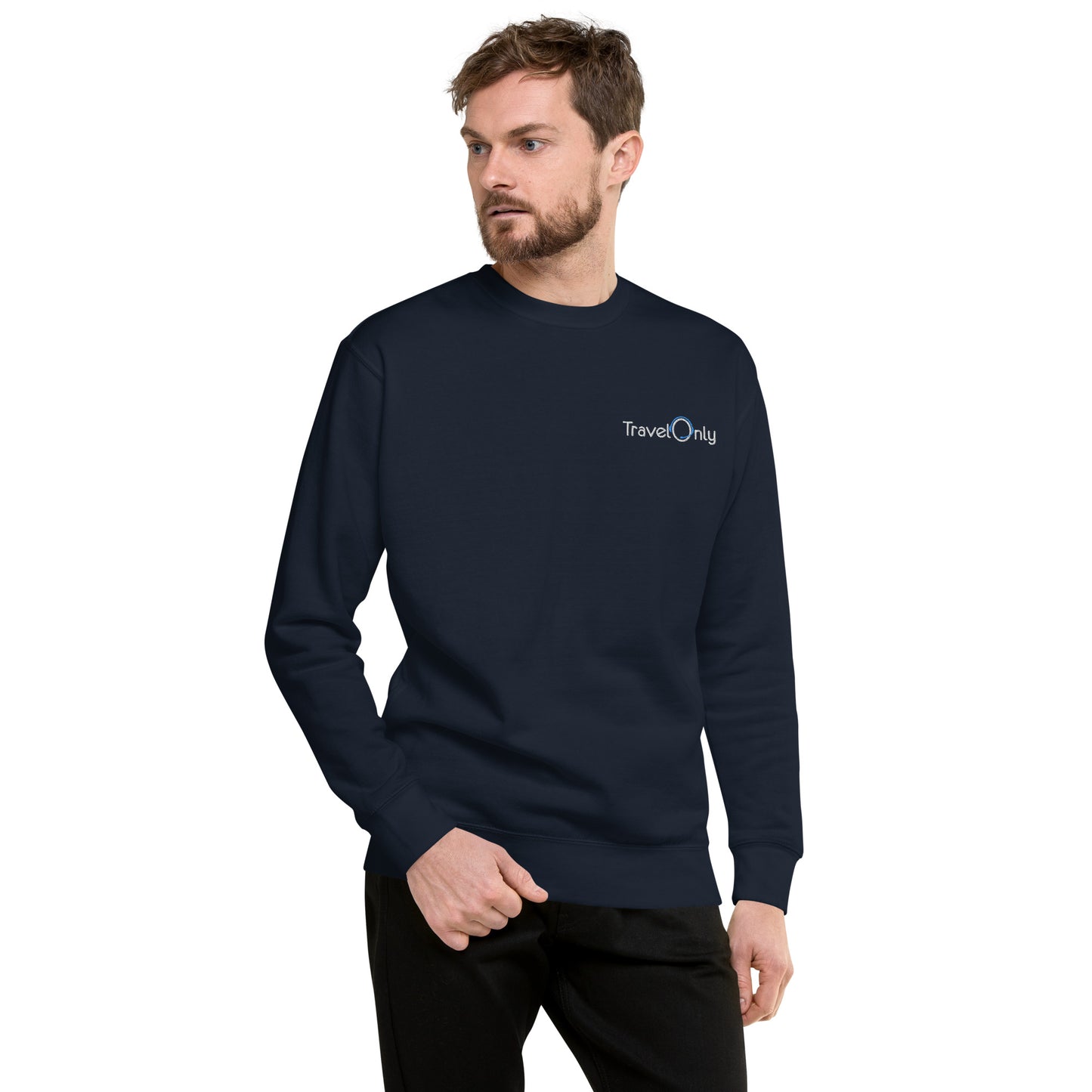 Premium Unisex Crewneck (TravelOnly White Logo)