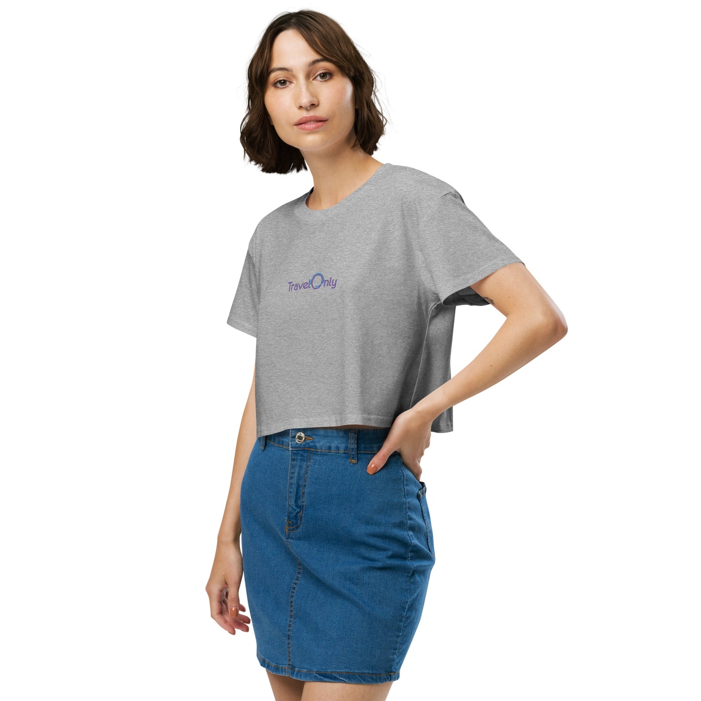 Women’s Crop Top (TravelOnly Purple Logo)