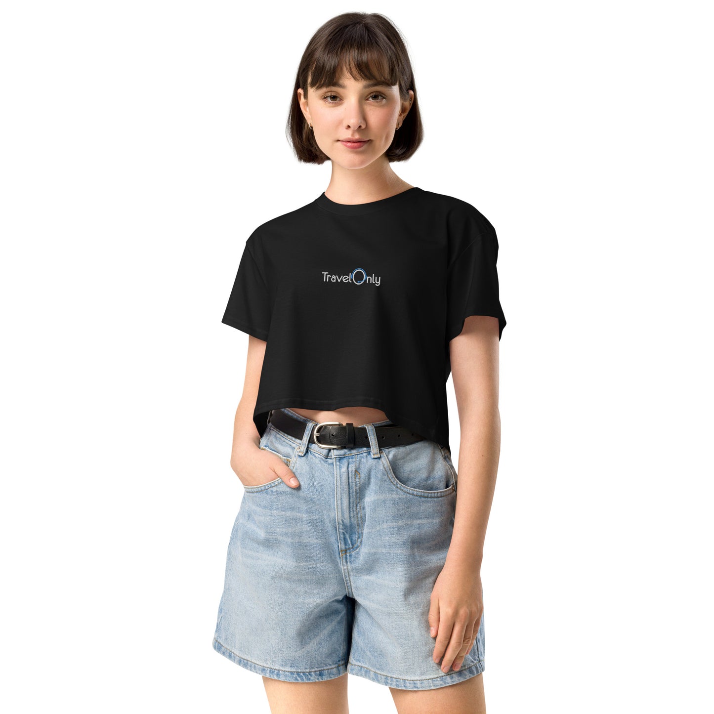 Women’s Crop Top (TravelOnly White Logo)