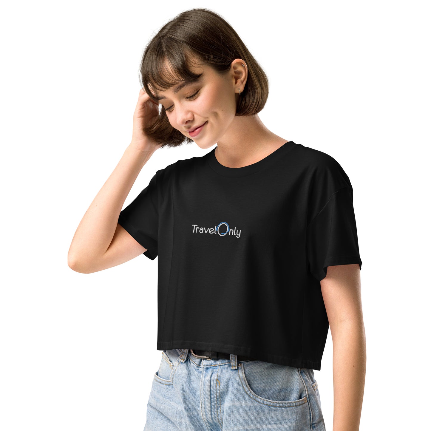 Women’s Crop Top (TravelOnly White Logo)