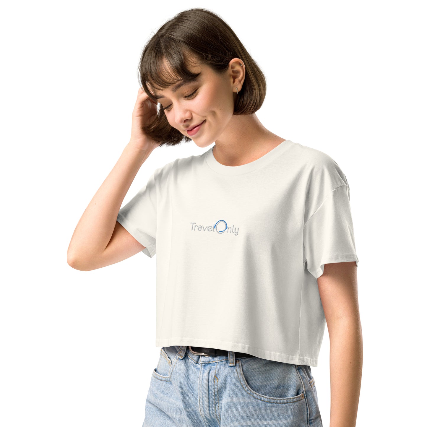 Women’s Crop Top (TravelOnly White Logo)