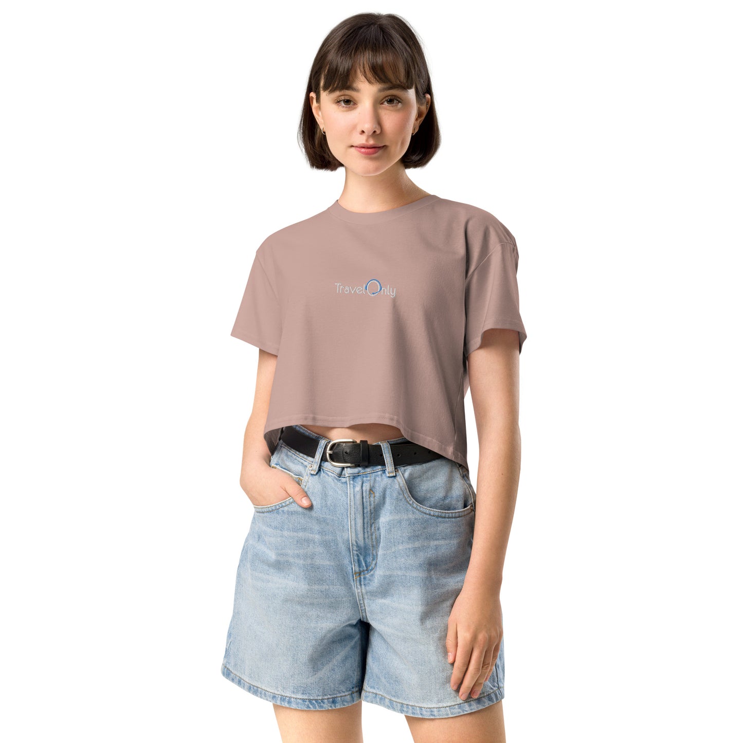 Women’s Crop Top (TravelOnly White Logo)