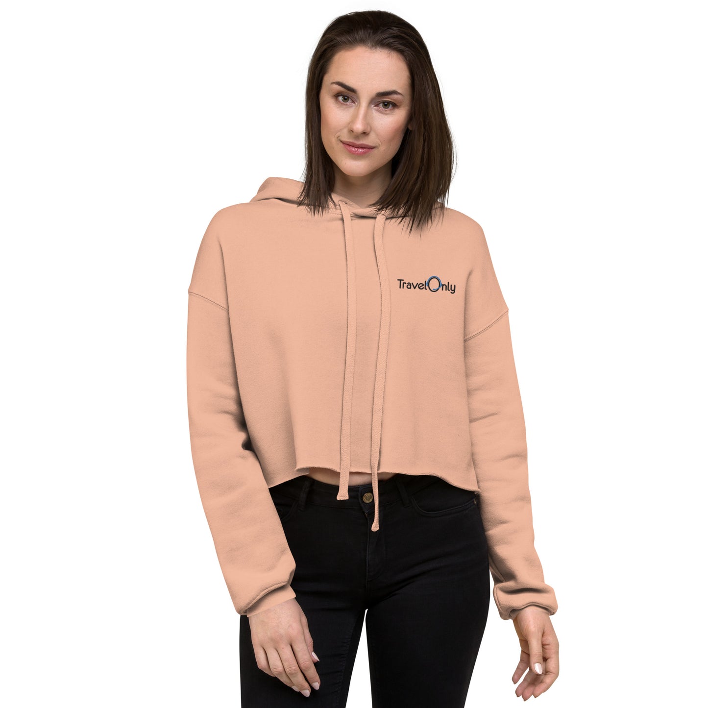 Women's Crop Hoodie (TravelOnly Black Logo)