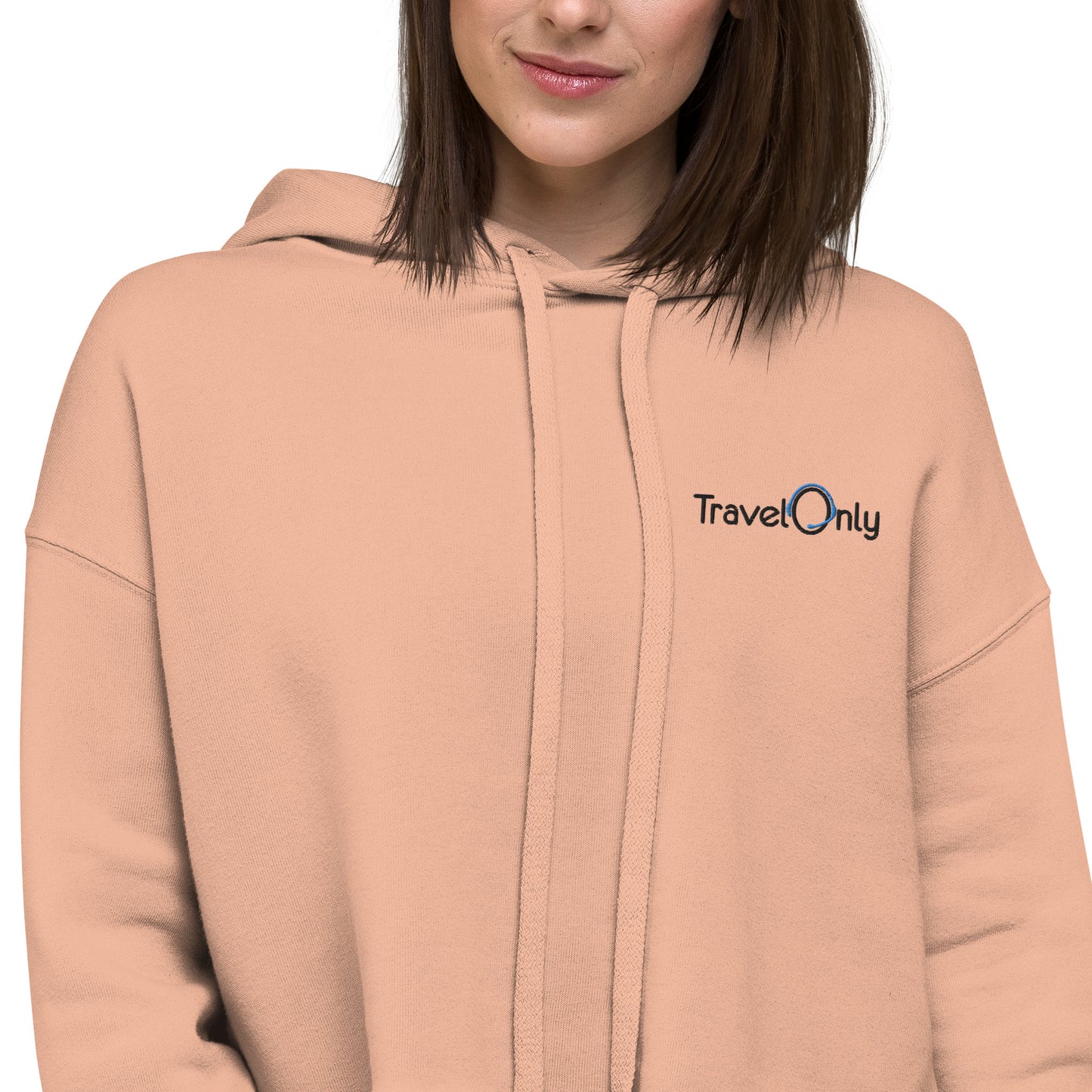 Women's Crop Hoodie (TravelOnly Black Logo)