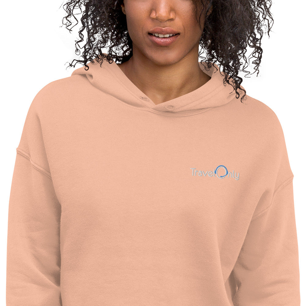 Women's Crop Hoodie (TravelOnly White Logo)