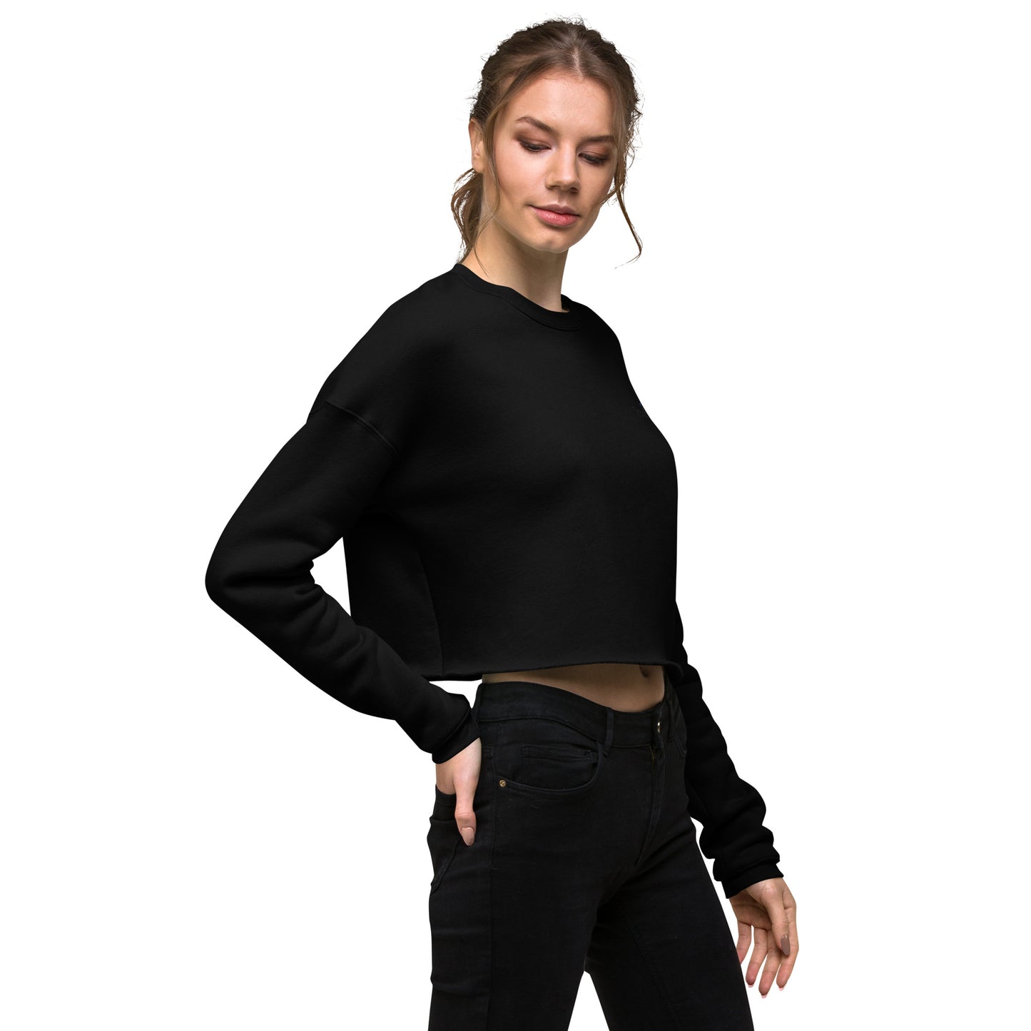 Premium Crop Sweatshirt (TravelOnly Black Logo)