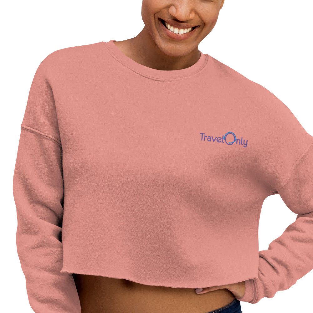 Premium Crop Sweatshirt (TravelOnly Purple Logo)