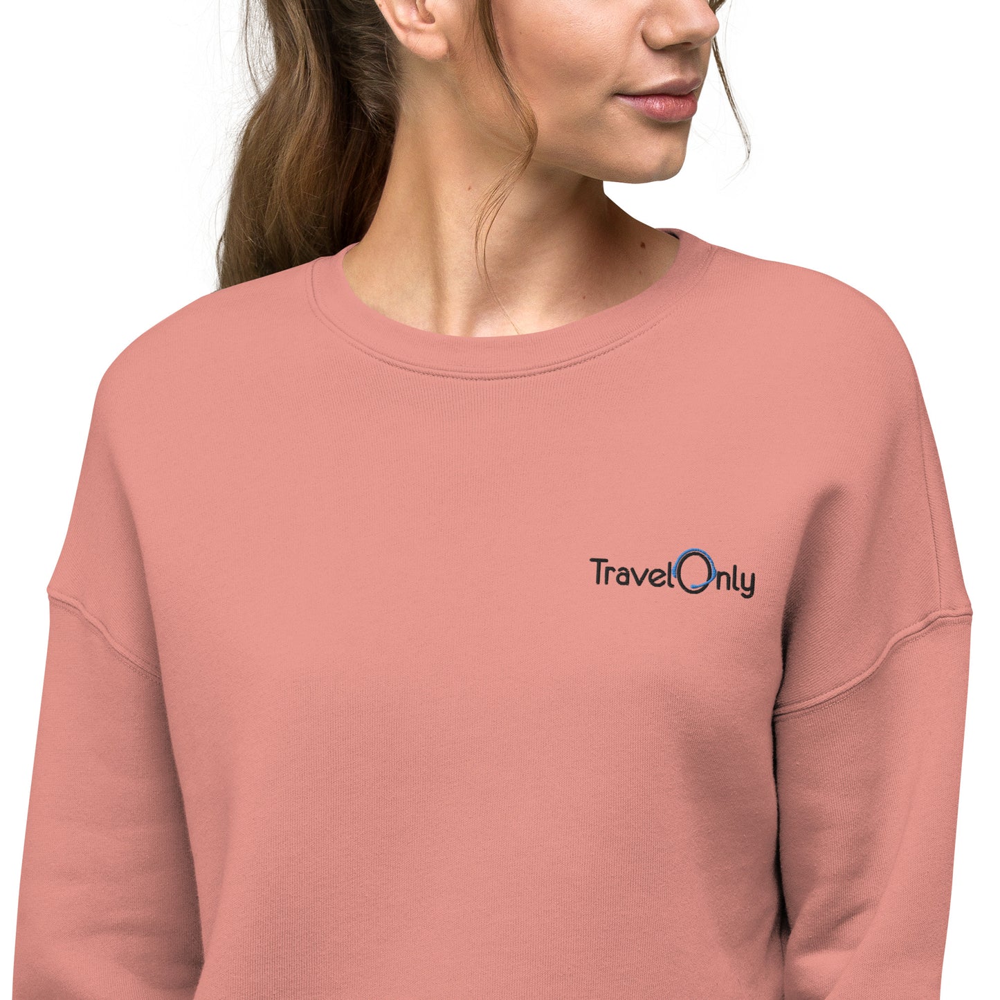 Premium Crop Sweatshirt (TravelOnly Black Logo)