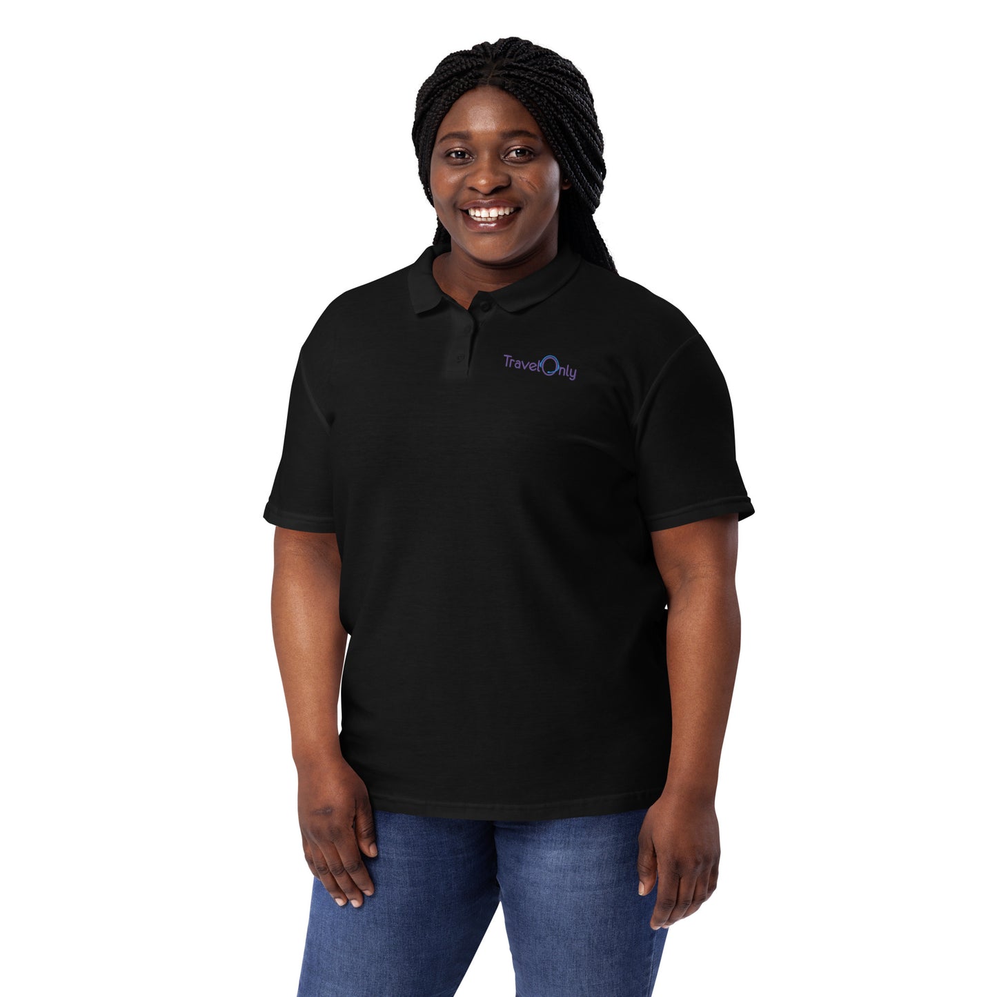 Women’s Pique Polo Shirt (TravelOnly Purple Logo)