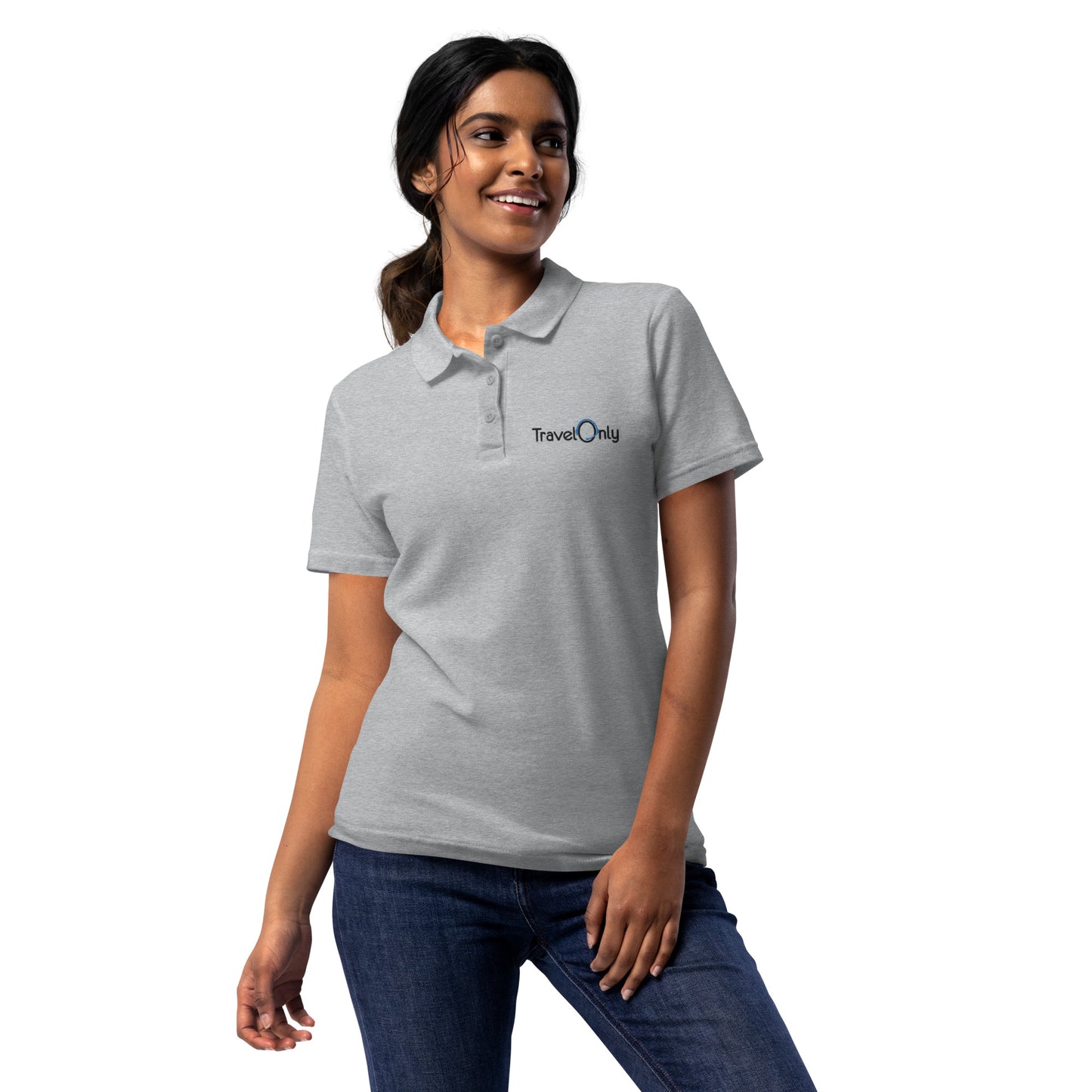 Women’s Pique Polo Shirt (TravelOnly Black Logo)