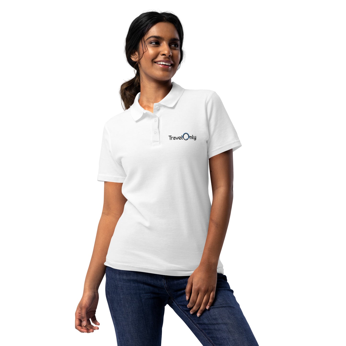 Women’s Pique Polo Shirt (TravelOnly Black Logo)