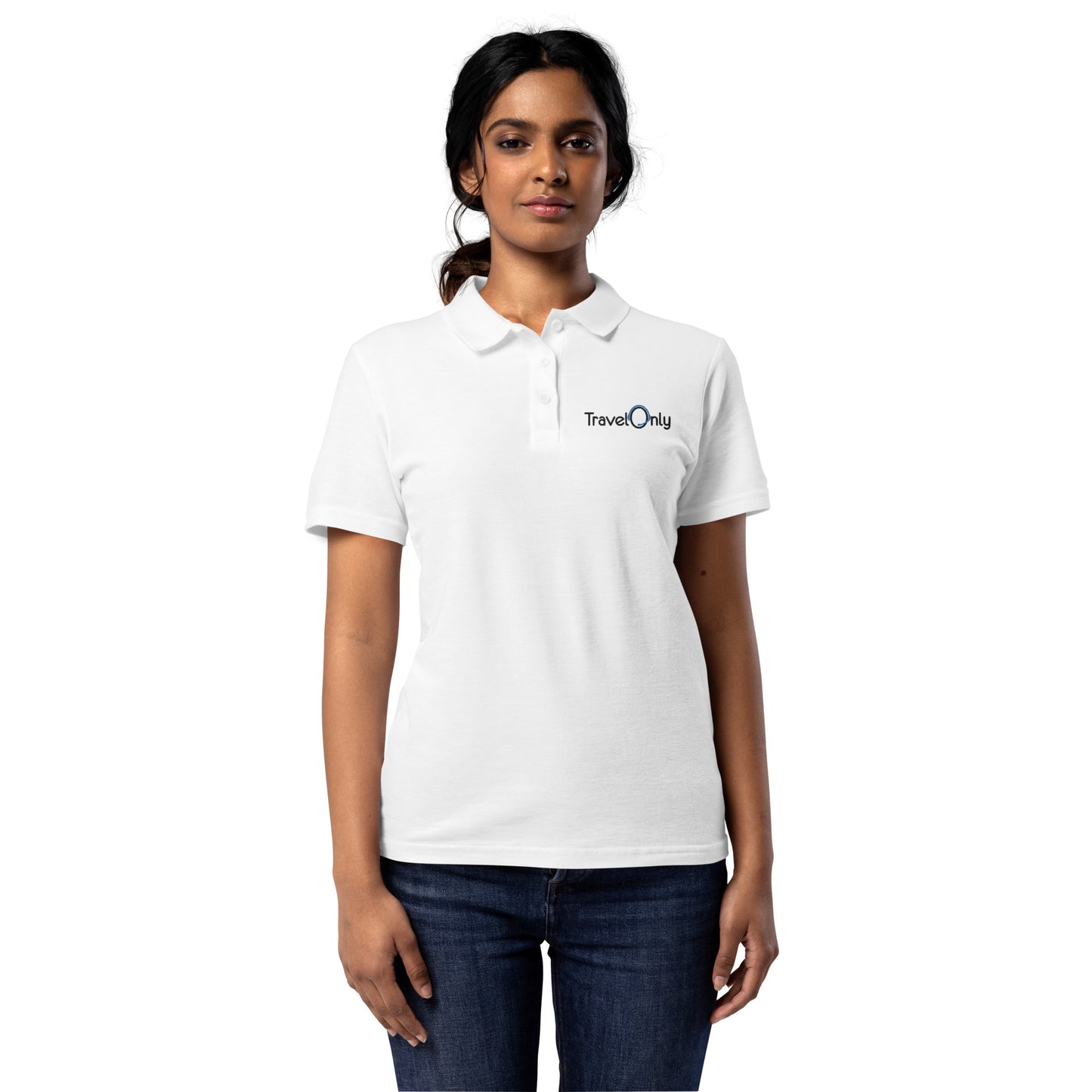 Women’s Pique Polo Shirt (TravelOnly Black Logo)